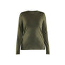 Women's Long-sleeved Merino Wool T-shirt - Forest Night - L