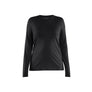 Women's Long-sleeved Merino Wool T-shirt - Black - L