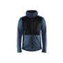 Hoodie with full-length zip - Numb Blue/Black - 4XL