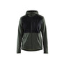 Womens's Hoodie with full-length zip - Autumn green/Black - L