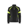 Sweatshirt with Hi-Vis panels - Black/Hi-vis yellow - 4XL