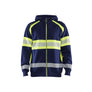Hi-Vis Hoodie - Navy blue/Hi-vis yellow - 4XL