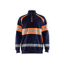 Hi-Vis Sweater - Navy blue/Orange - 4XL