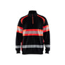 Hi-Vis Sweater - Black/Red hi-vis - 4XL