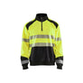 Hi-Vis sweatshirt with half zip - Hi-vis yellow/Black - 4XL