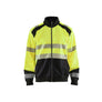 Hi-Vis sweatshirt with full zip - Hi-vis yellow/Black - 4XL