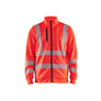 Hi-Vis Sweatshirt Full-zip - Red hi-vis - 4XL