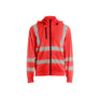 Hi-Vis Sweatshirt detachable hood - Red hi-vis - 4XL