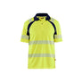 Hi-Vis UV-protected Polo shirt - Hi-vis yellow/navy blue - 4XL