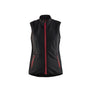 Women's Softshell Vest - Black/Red - L