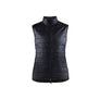 Women's warm-lined vest - Black/Dark navy blue - L