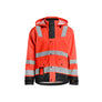Rain jacket Hi-Vis Level 2 - Red hi-vis/black - 4XL