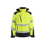 Hi-vis Lightweight lined Winter Softshell Jacket - Hi-vis yellow/Black - 4XL