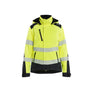 Women's Hi-vis Lightweight lined Winter Softshell Jacket - Hi-vis yellow/Black - L