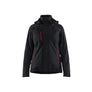 Women's Lightweight lined Winter Jacket Stretch - Black/Red - L