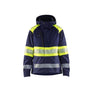 Women’s Hi-Vis Shell Jacket - Navy blue/Hi-vis yellow - L