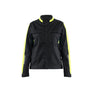 Women’s Industry Jacket Stretch - Black/Hi-vis yellow - L