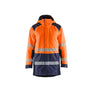 Hi-Vis Winter Parka - Orange/Navy blue - 4XL