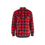 Pile-Lined Flannel Shirt - Red/Black - 4XL