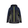 STRIKER Women's Shell Jacket Stretch - Dark navy blue/Hi-vis yellow - L