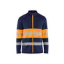 Hi-Vis Fleece Jacket - Navy blue/Orange - 4XL