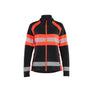 Women’s Microfleece Jacket - Black/Red hi-vis - L