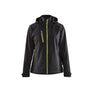 Women's Softshell jacket - Black/Hi-vis yellow - L