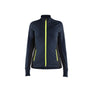 STRIKER Women's Fleece Jacket - Dark navy blue/Hi-vis yellow - L