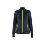 STRIKER Women's Fleece Jacket - Dark navy blue/Hi-vis yellow - L