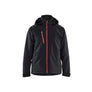 Lightweight Lined Winter Jacket Softshell - Black/Red - 4XL