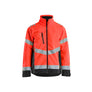 Hi-vis Shell Jacket - Red hi-vis/black - 4XL