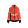 Women's Hi-Vis Shell Jacket - Red hi-vis/black - L