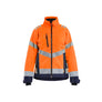 Women’s Lightweight Lined Winter Jacket Hi-Vis - Orange/Navy blue - L