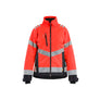 Women’s Lightweight Lined Winter Jacket Hi-Vis - Red hi-vis/black - L