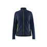 Women's Microfleece Jacket - Dark navy blue/Hi-vis yellow - L