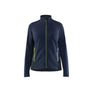 Women's Microfleece Jacket - Dark navy blue/Hi-vis yellow - L