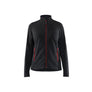 Women's Microfleece Jacket - Black/Red - L