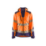 Women's Hi-Vis Softshell jacket - Orange/Navy blue - L