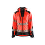 Women's Hi-Vis Softshell jacket - Red hi-vis/black - L