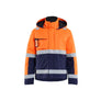 Hi-Vis Winter jacket - Orange/Navy blue - 4XL