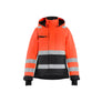 Women's Hi-Vis Winter Jacket - Red hi-vis/black - L