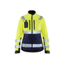 Women's Hi-Vis Softshell jacket - Hi-vis yellow/navy blue - L