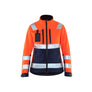 Women's Hi-Vis Softshell jacket - Orange/Navy blue - L