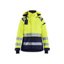 Women's Hi-Vis Shell Jacket - Hi-vis yellow/navy blue - L