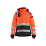 Women's Hi-Vis Shell Jacket - Red hi-vis/black - L
