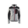 Knitted jacket - Grey melange/Black - 4XL