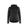 Women's knitted jacket - Dark grey/Black - L