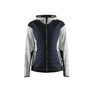 Women's hybrid jacket - Grey melange/Black - L