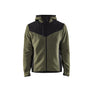 Knitted Jacket with Softshell - Autumn green/Black - 4XL