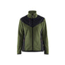 Women's Knitted Jacket with Softshell - Autumn green/Black - L